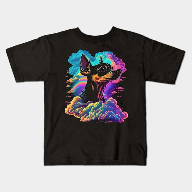 Min Pin Kids T-Shirt by pa2rok